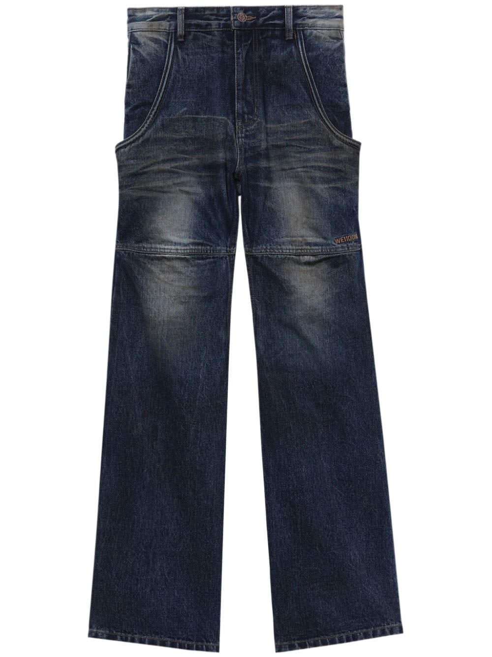 Wire mid-rise wide-leg jeans