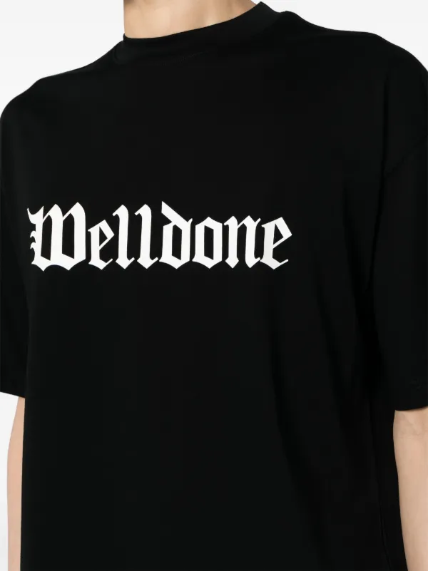 We11done logo-print Cotton T-shirt | Black | FARFETCH