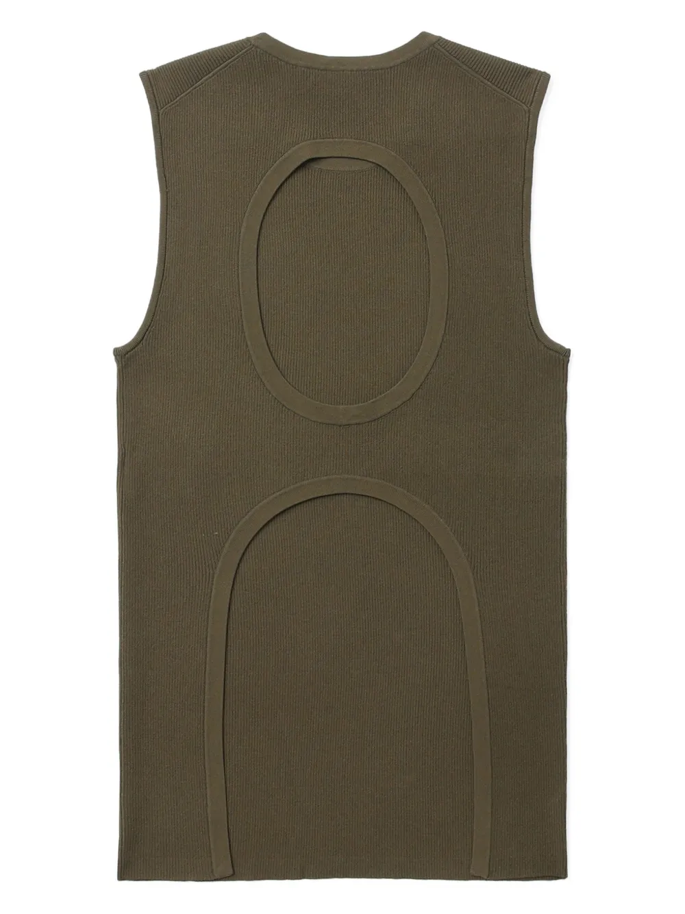 Cutout-Detail Ribbed Top