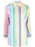 Joshua Sanders smiley-motif striped shirt - Multicolour
