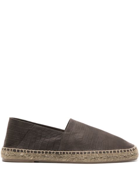 TOM FORD embossed-crocodile leather espadrilles Men