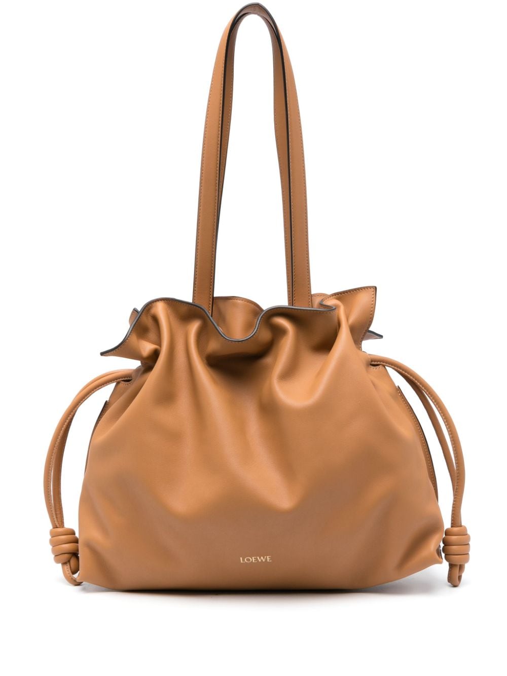 Shop Loewe Large Flamenco Tote Bag In Brown