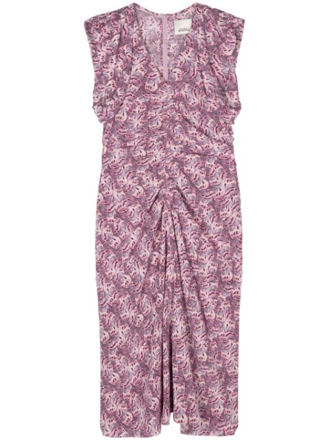 ISABEL MARANT Gilya geometric-print midi dress Women