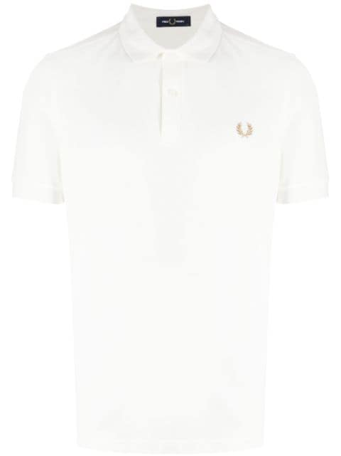 Laurel Wreath-embroidered cotton polo shirt