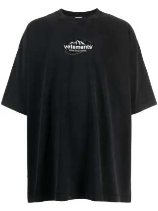 VETEMENTS logo-print Cotton T-shirt - Farfetch