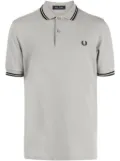 Fred Perry Laurel Wreath-embroidered cotton polo shirt - Grey