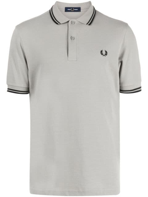 Laurel Wreath-embroidered cotton polo shirt