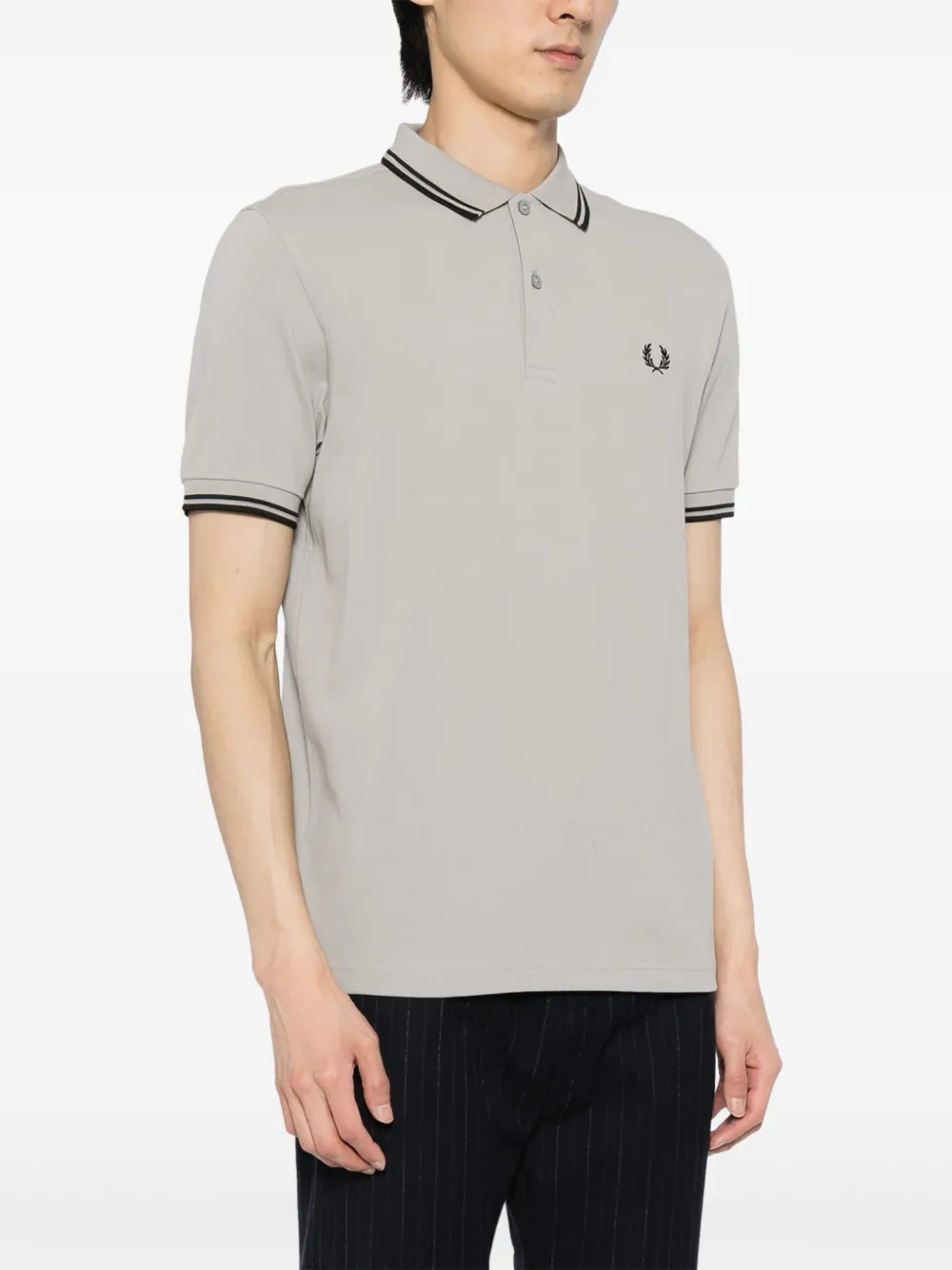 Fred Perry Poloshirt met borduurwerk Grijs