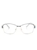 Cazal 1245 geometric-frame glasses - Blue