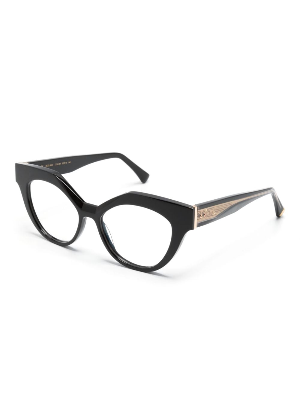 Shop Cazal 5000 Cat-eye Frame Glasses In 黑色