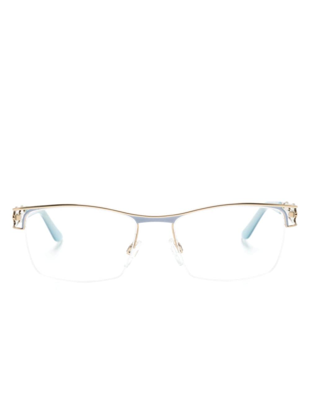 Cazal Rectangle-frame Glasses In 蓝色