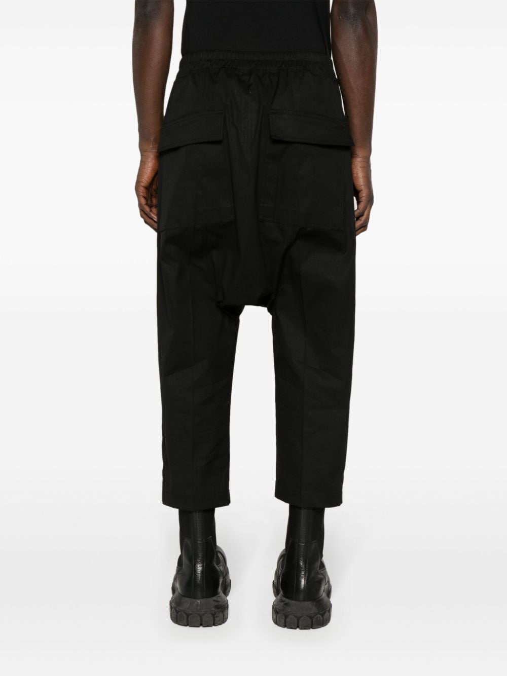 Shop Rick Owens Drop-crotch Cargo Trousers In Black