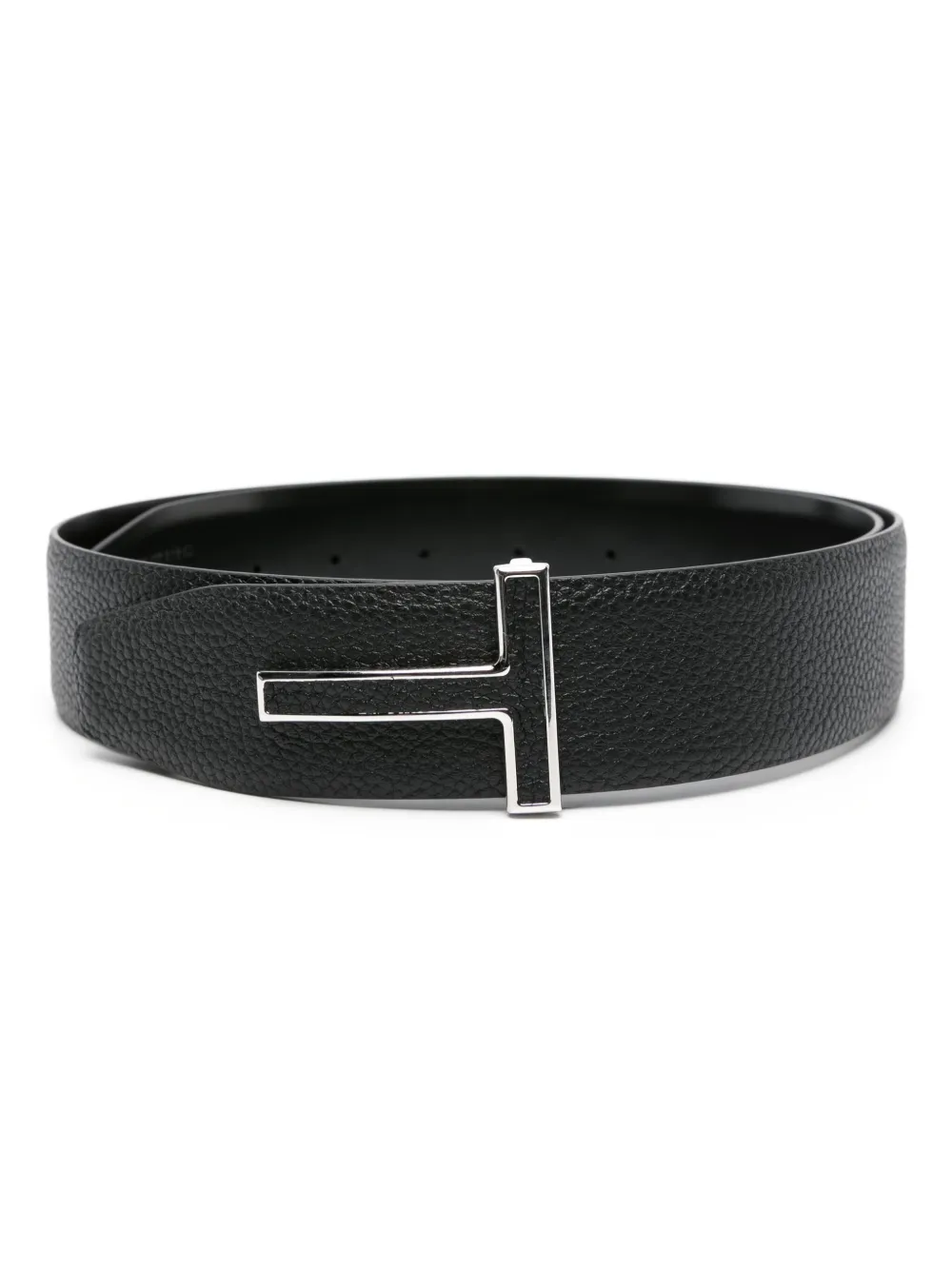 TOM FORD T-buckle leather belt - Nero