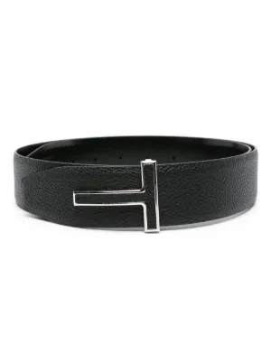 TOM FORD ブラックレザーベルト TOM FORD リバーシブル ロゴ ベルト | ブルー | FARFETCH JP