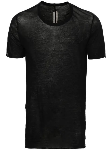 Rick Owens t-shirt en coton à bords francs