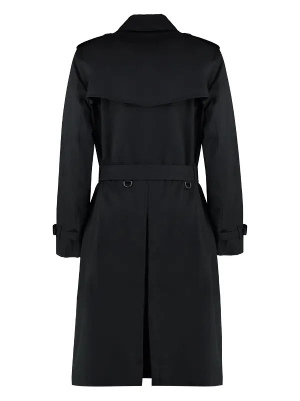 Burberry Kensington Heritage Belted Trench Coat | Black | FARFETCH