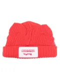 Charles Jeffrey Loverboy Chunky Ears knitted beanie - Red