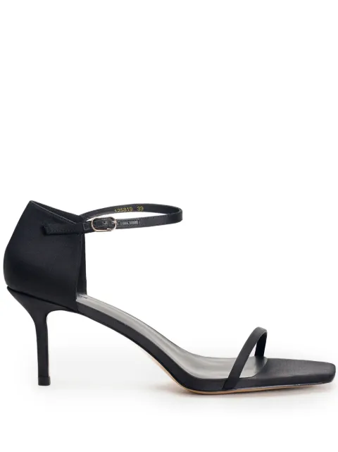 12 STOREEZ 70mm square-toe satin sandals