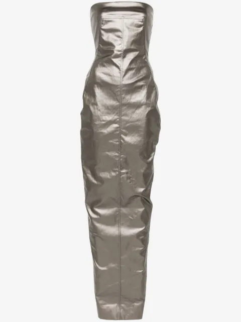 Rick Owens robe-bustier à coupe longue