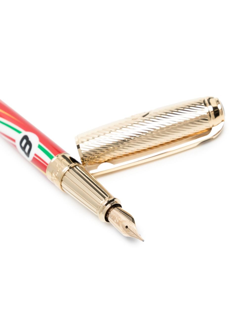 Shop St Dupont X 24 Hours Of Le Mans Line D Fountain Pen In Gold