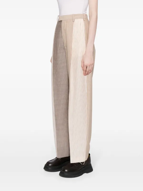 Marni Pinstriped straight-leg Trousers | Brown | FARFETCH JO