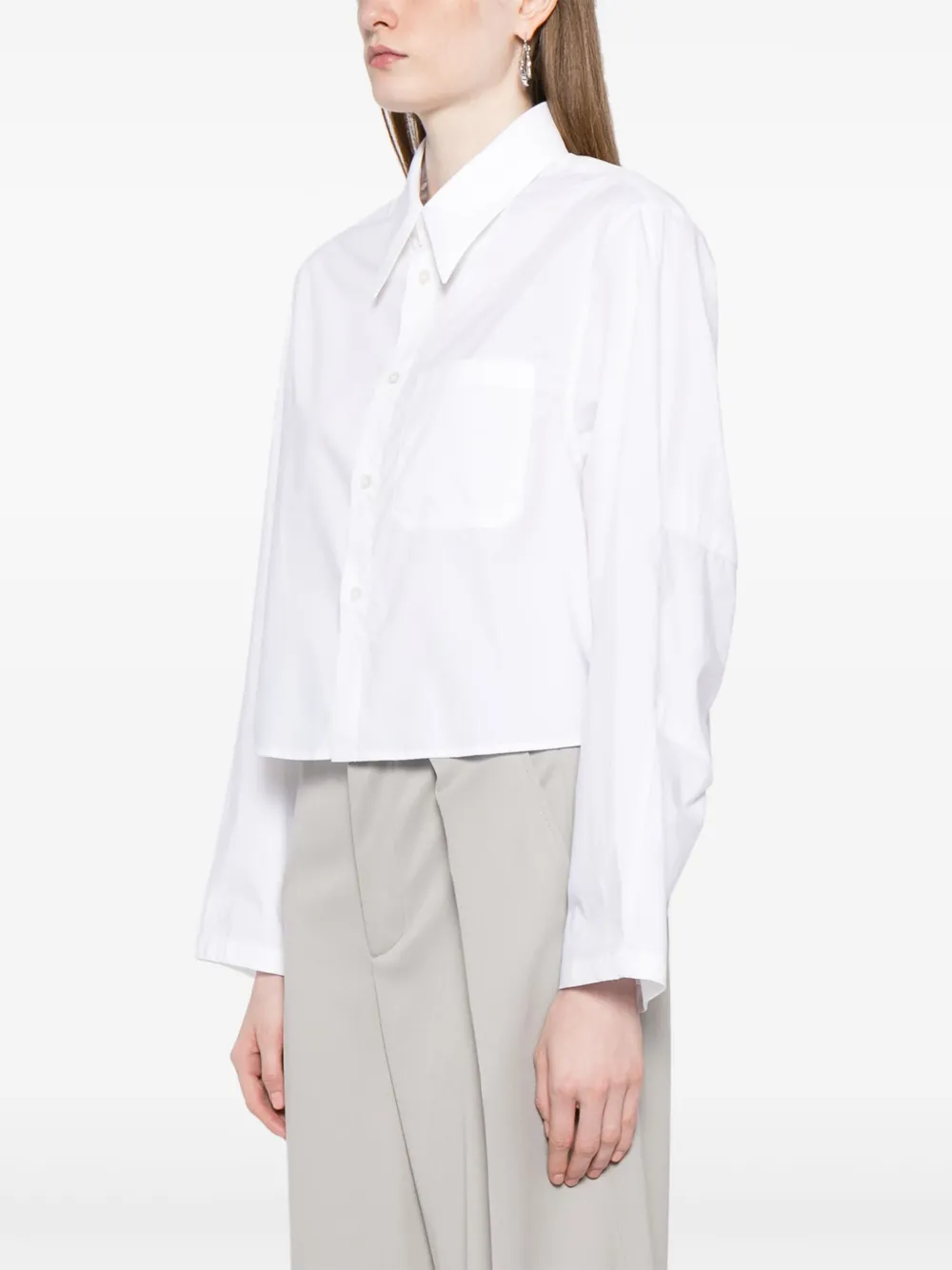 MM6 Maison Margiela Cropped blouse Wit