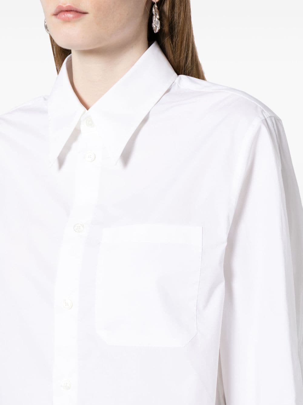 MM6 Maison Margiela Cropped blouse Wit