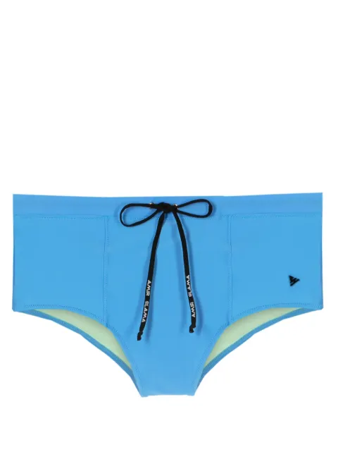 Amir Slama logo-plaque drawstring swimming trunks