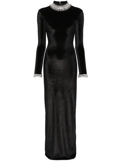 Atu Body Couture crystal-embellished velvet gown