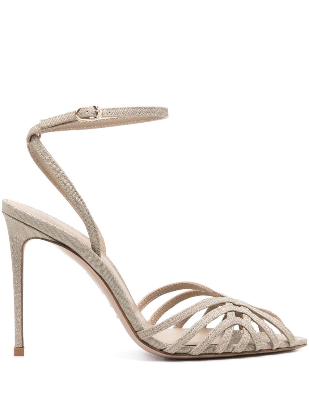 Shop Le Silla Embrace 105mm Glittered Sandals In Gold