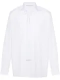 Prada layered-collar poplin shirt - White