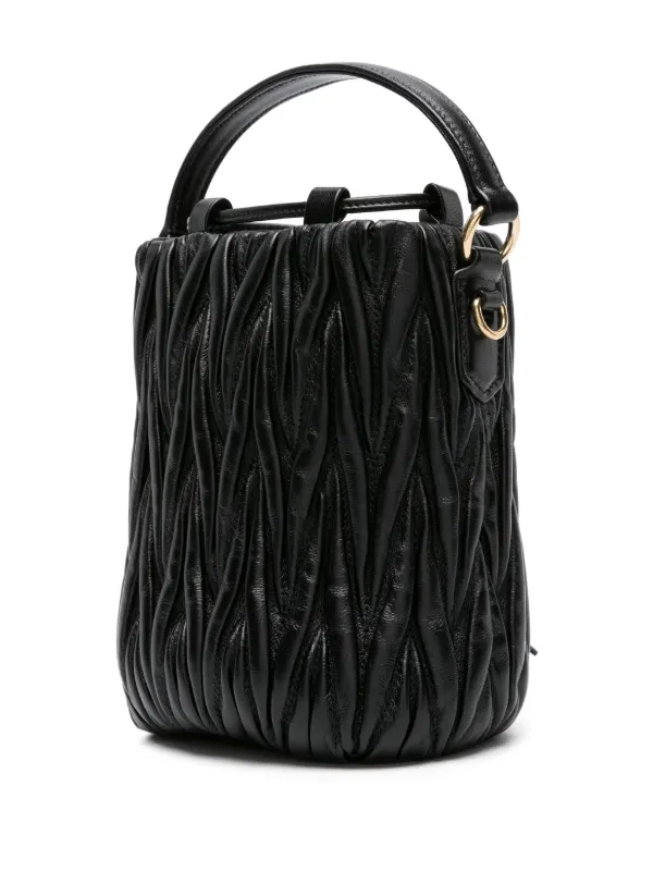 Miu Miu Borsa a Secchiello Con Logo | Nero | FARFETCH IT