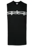 Amir Slama rope-print cotton tank top - Black