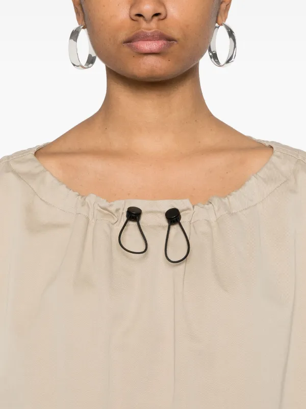 ワンピース MM6 MAISON MARGIELA COTTON MINI DRESS MM6 Maison Margiela Cotton Poplin Mini Dress | Neutrals