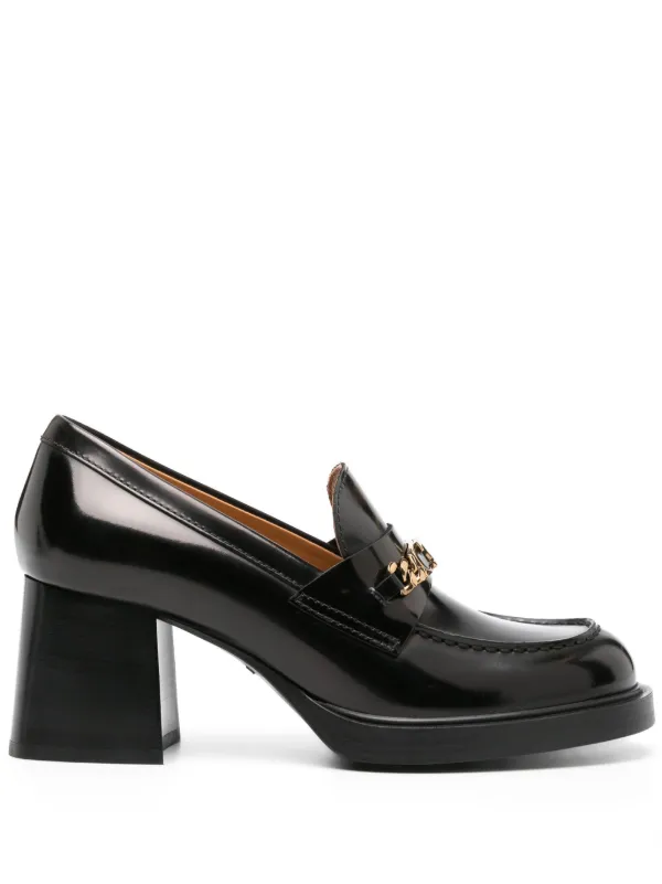 Tod's 65mm Logo-plaque Leather Pumps in Black