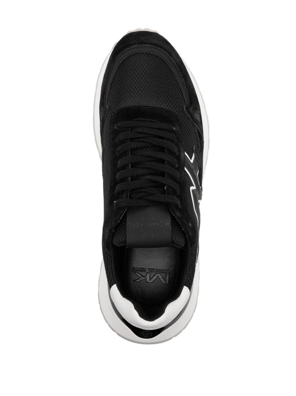 Shop Michael Kors Miles Panelled Sneakers In Black