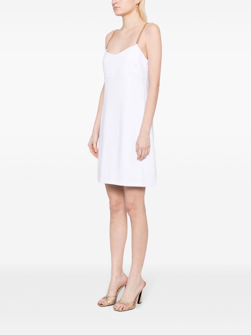 Shop Michael Kors Chain-strap Slip Minidress In White