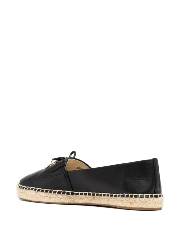 フラットシューズ Michael Kors Woman Espadrilles Leather 40S5LYFS1L 230 Michael Kors Nori Leather Espadrilles | Black | FARFETCH