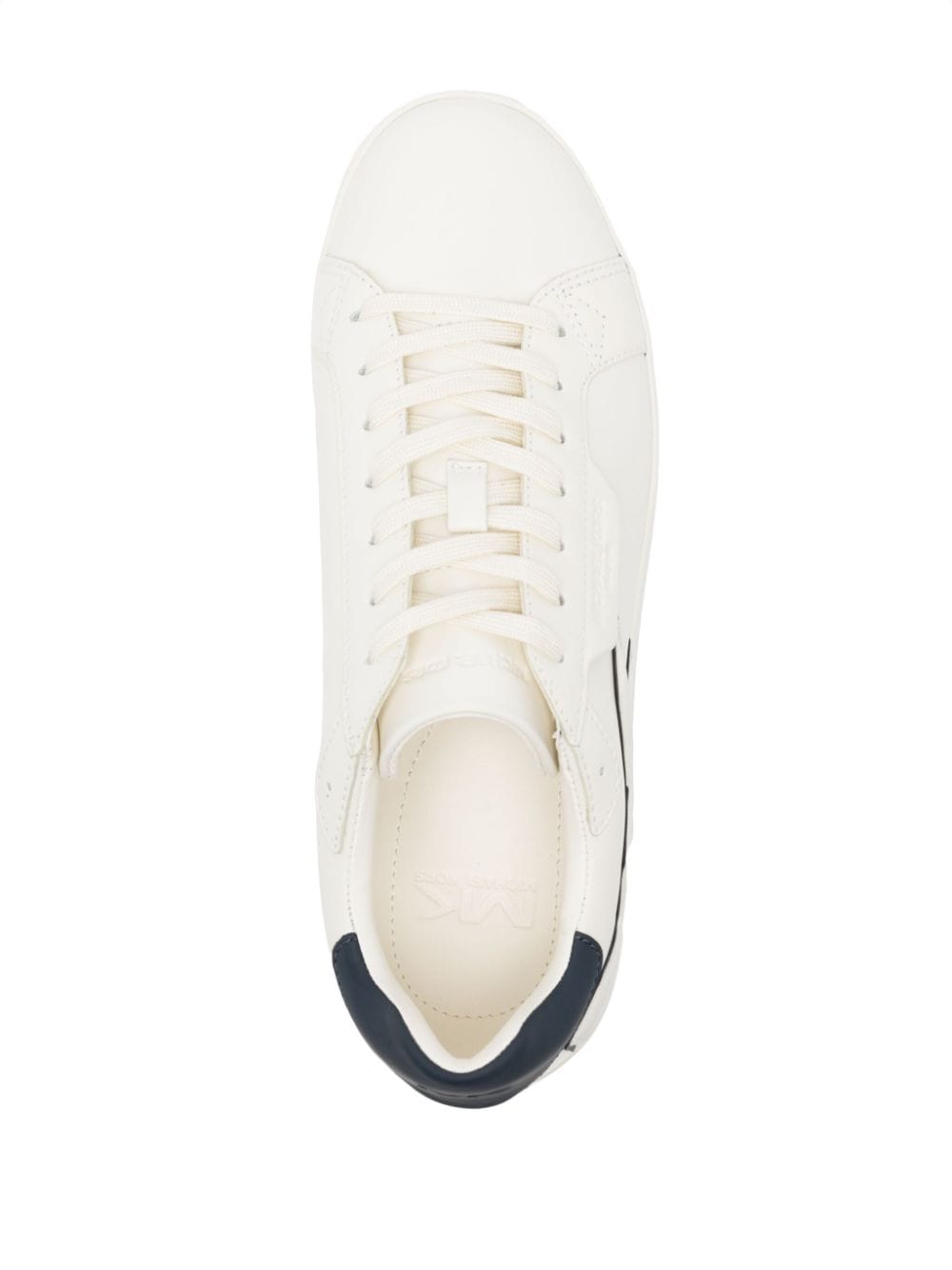 Shop Michael Kors Keating Logo-appliqué Leather Sneakers In White