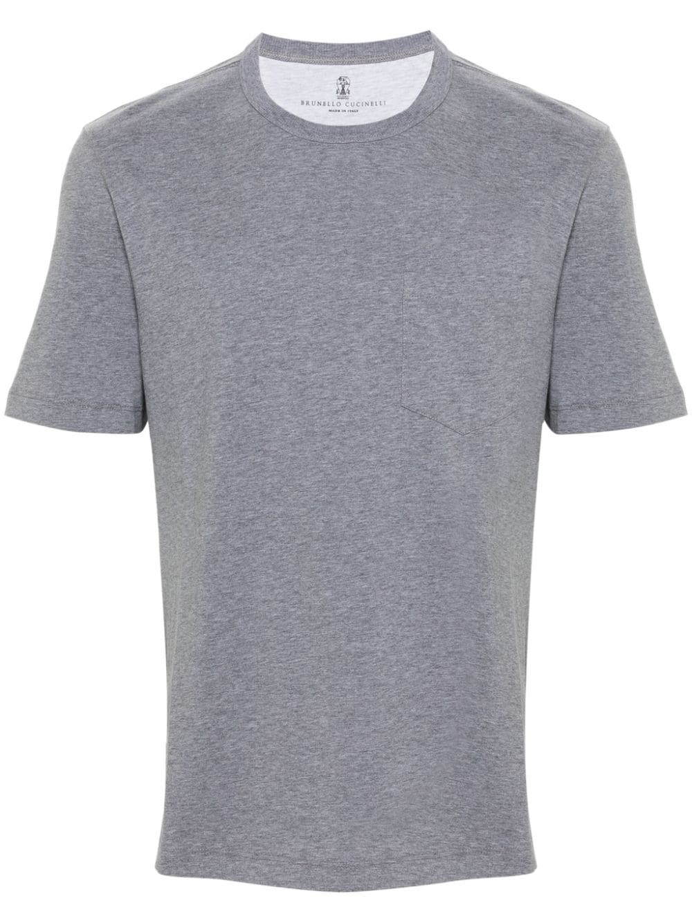 Brunello Cucinelli Mélange Cotton T-shirt In Grey