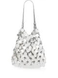 Rabanne large sequinned shoulder bag - Silver