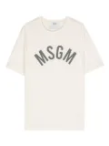 MSGM Kids logo-print T-shirt - Neutrals