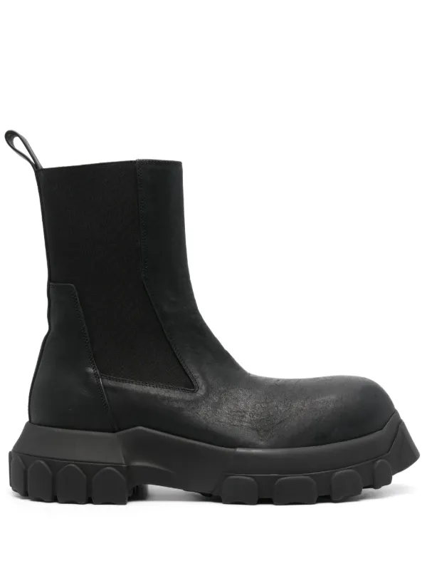 Rick Owens Beatle Bozo Tractor 皮质中筒靴- Farfetch