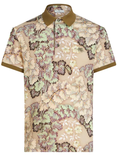 ETRO floral-print cotton polo shirt