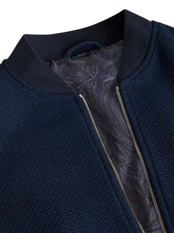 アウターその他 ETRO Men Jacket Blue MRBA004199TTB50 S8462 ETRO Textured Cotton Bomber Jacket | Blue | FARFETCH