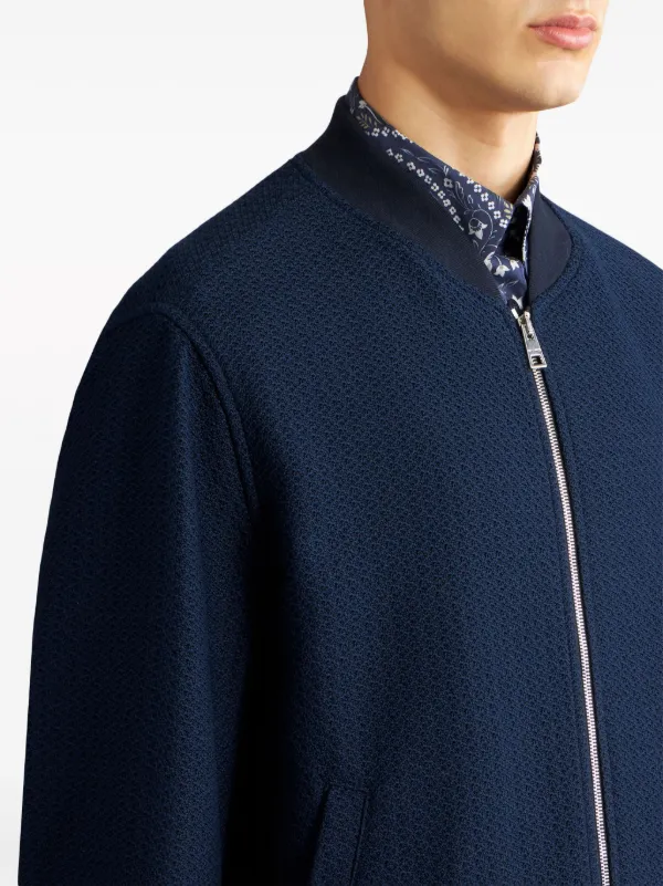 ジャケット Etro Jackets ETRO Textured Cotton Bomber Jacket | Blue | FARFETCH