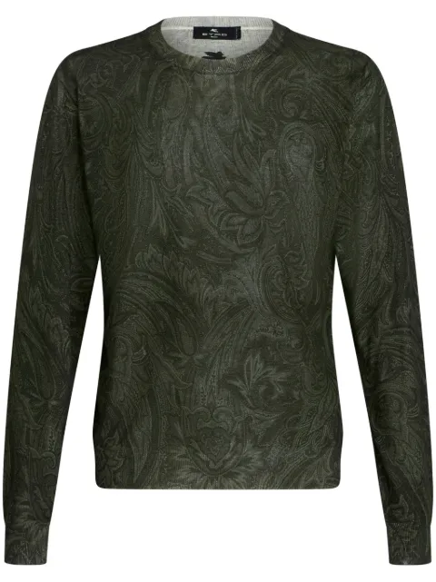 ETRO paisley-jacquard fine-knit jumper