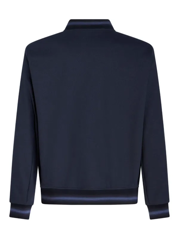 ETRO logo-embroidered paisley-print Bomber Jacket | Blue
