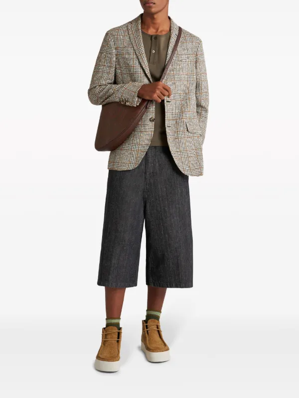 ETRO ハウンドトゥースチェック テーラードジャケット ETRO ハウンドトゥースチェック ジャケット | ブルー | FARFETCH JP