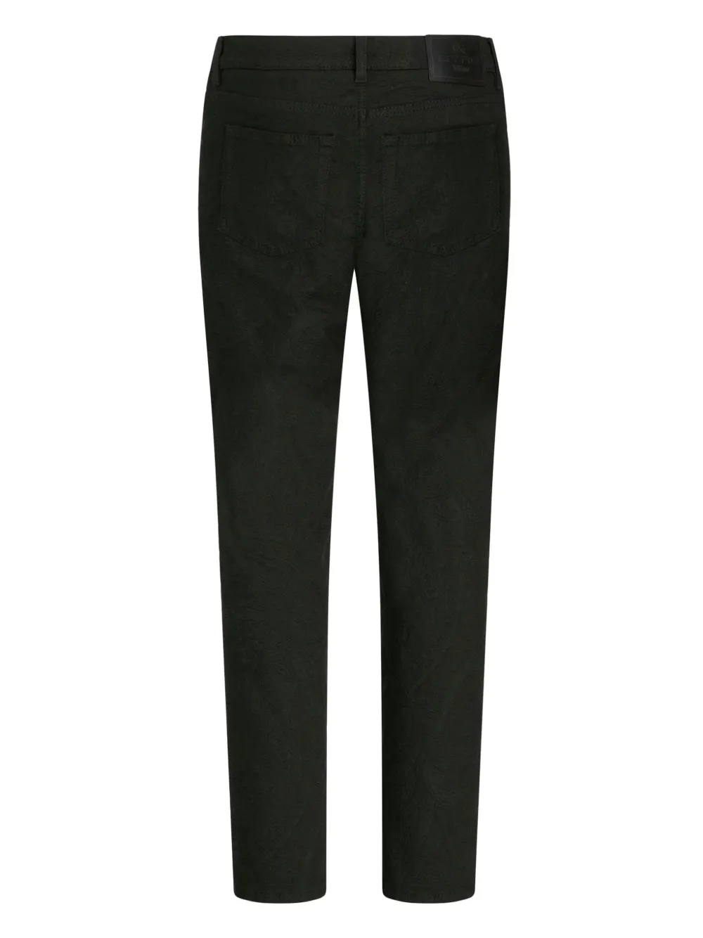 ETRO patterned-jacquard slim-cut Jeans | Black | FARFETCH